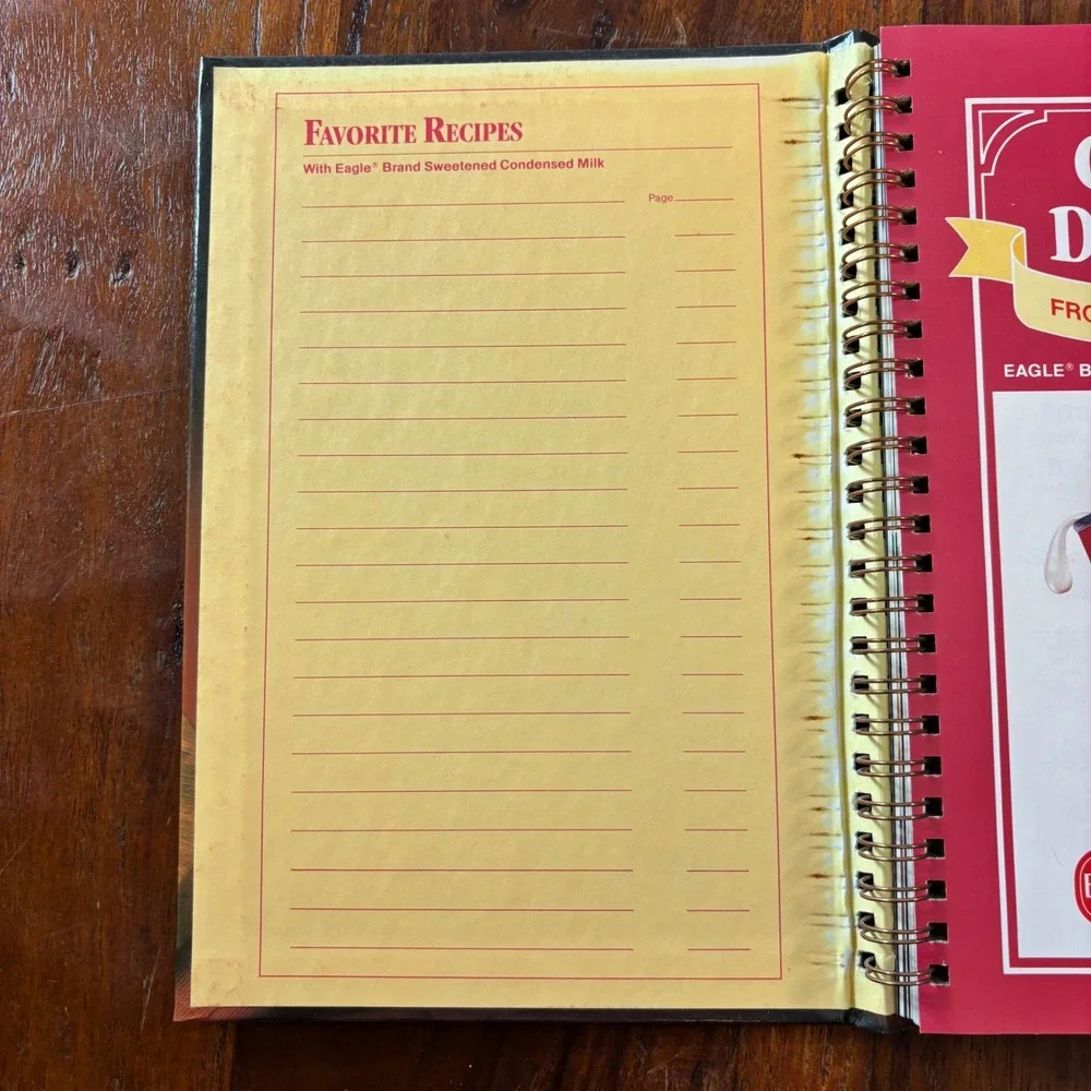 Vintage 1984 Borden Eagle Brand Classic Desserts Cookbook Spiral Bound 124 Pages